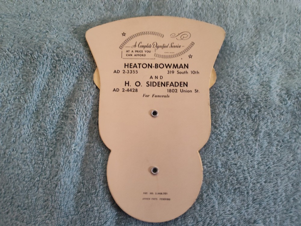 Folding Cardboard Advertising Fan-Vintage-Great Shape