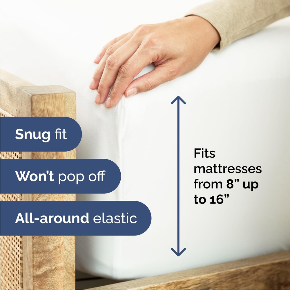 Queen 6 Piece Sheet Set - Comfy Breathable & Cooling - Queen, 01 - White