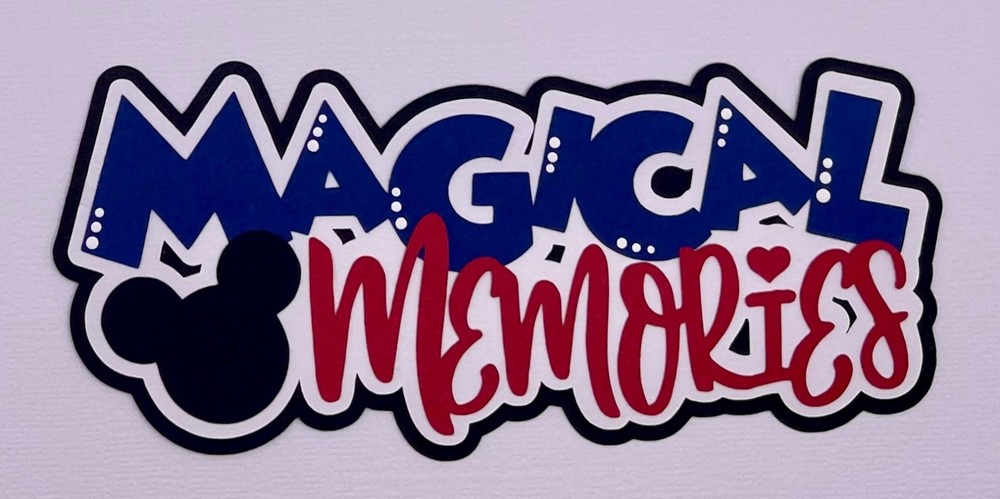 Disney Magical Memories - Paper Piecing Scrapbook Embellishment Die Cuts