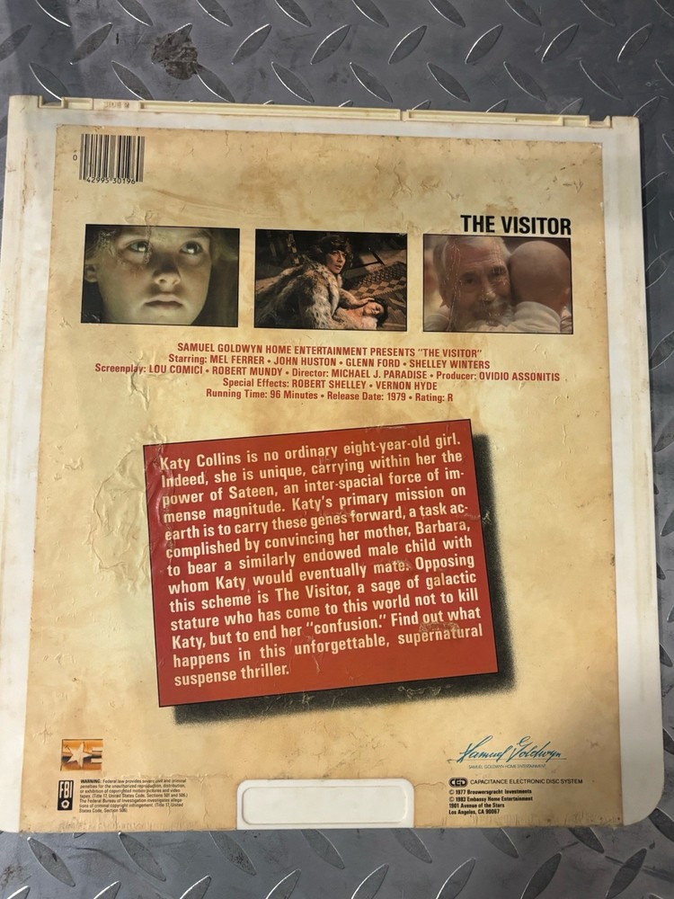 The Visitor (1979) Vintage CED Videodisc