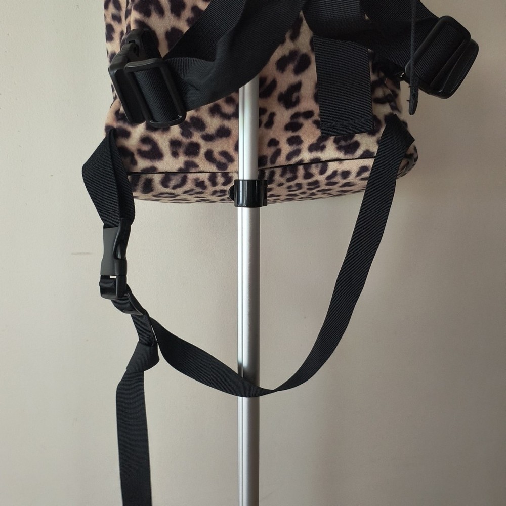 Pet pocket Leopard print Front mount dog carrier Adjustable Straps