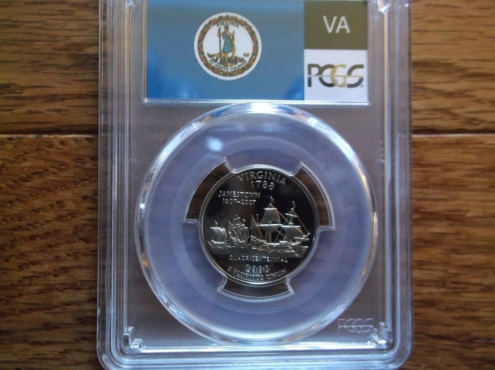 2000 S 25C Clad Virginia Quarter PCGS PR70DCAM