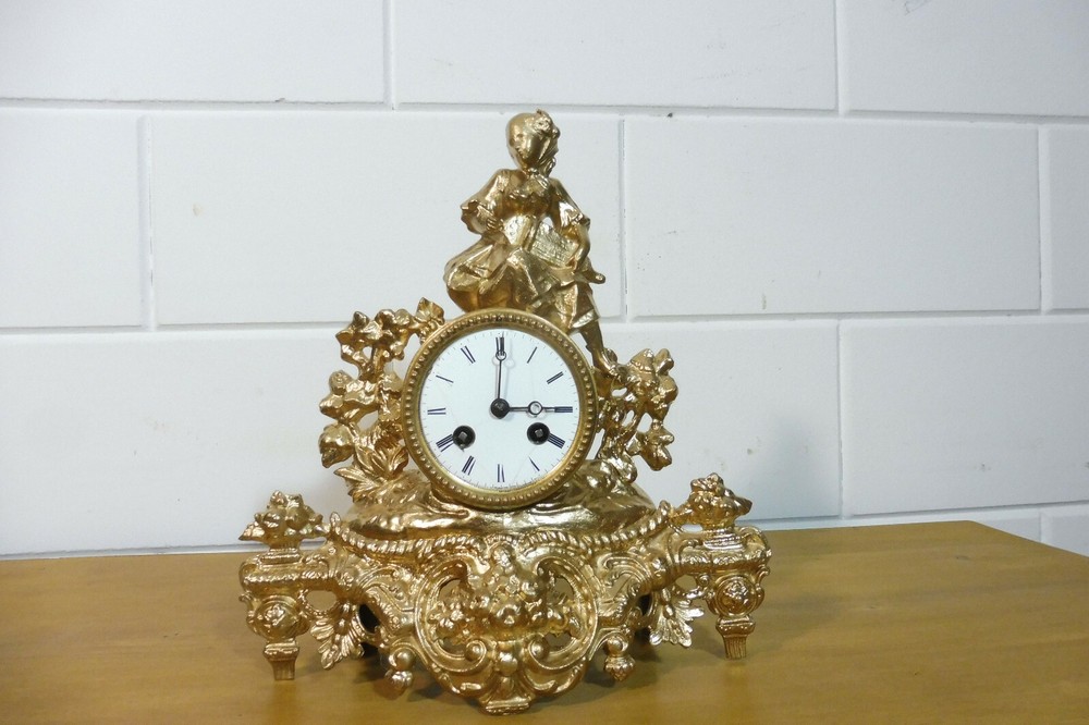 Old Mantel Clock Table Clock Shelf Mantel