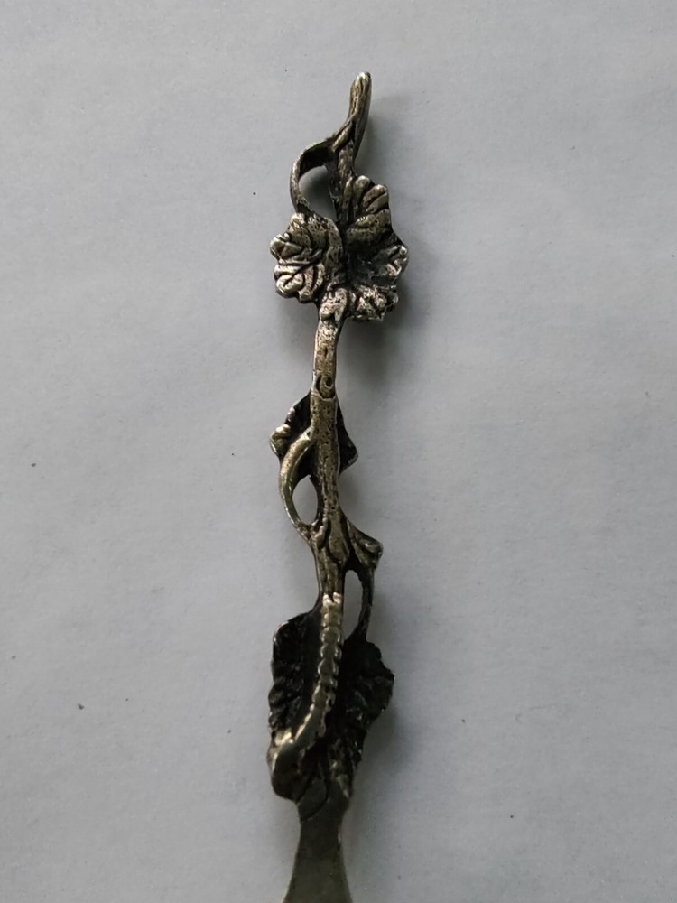 Antique Dutch Silver Cake Fork with Grapevine Pattern Signed H. Hooykaas 1943