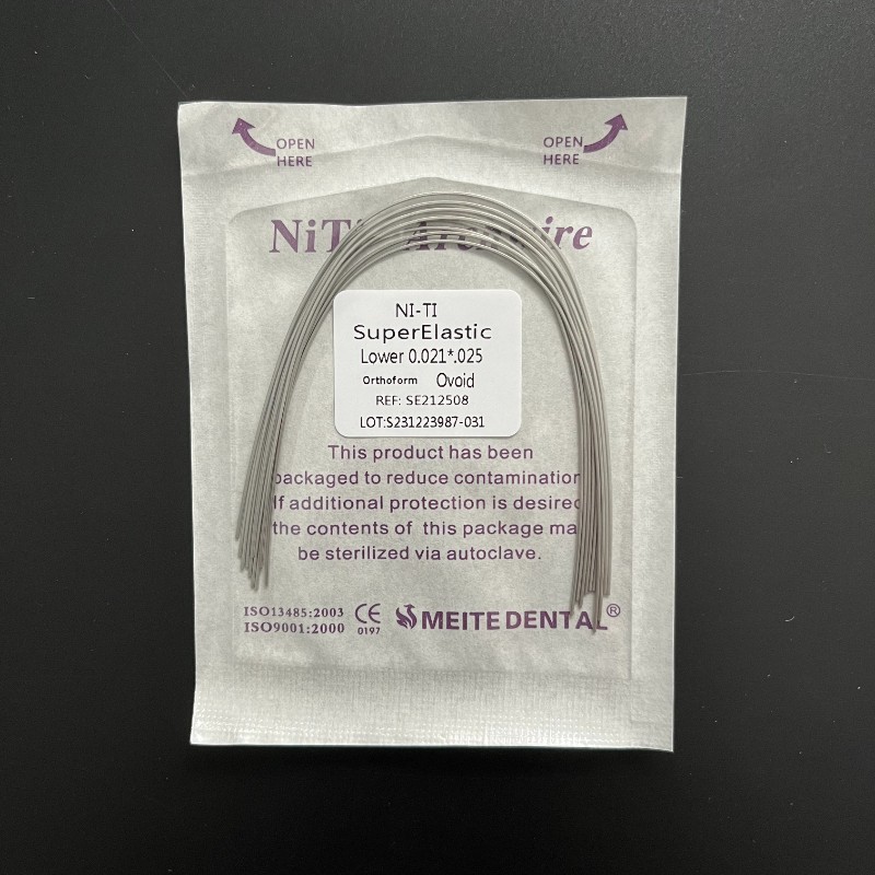 10Pcs Dental Super Elastic Niti Arch Wire Round Rectangular Arcs Natural