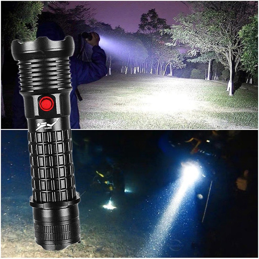 LED Diving Light 100m Waterproof Scuba Flashlight Underwater LED Dive Light Lamp