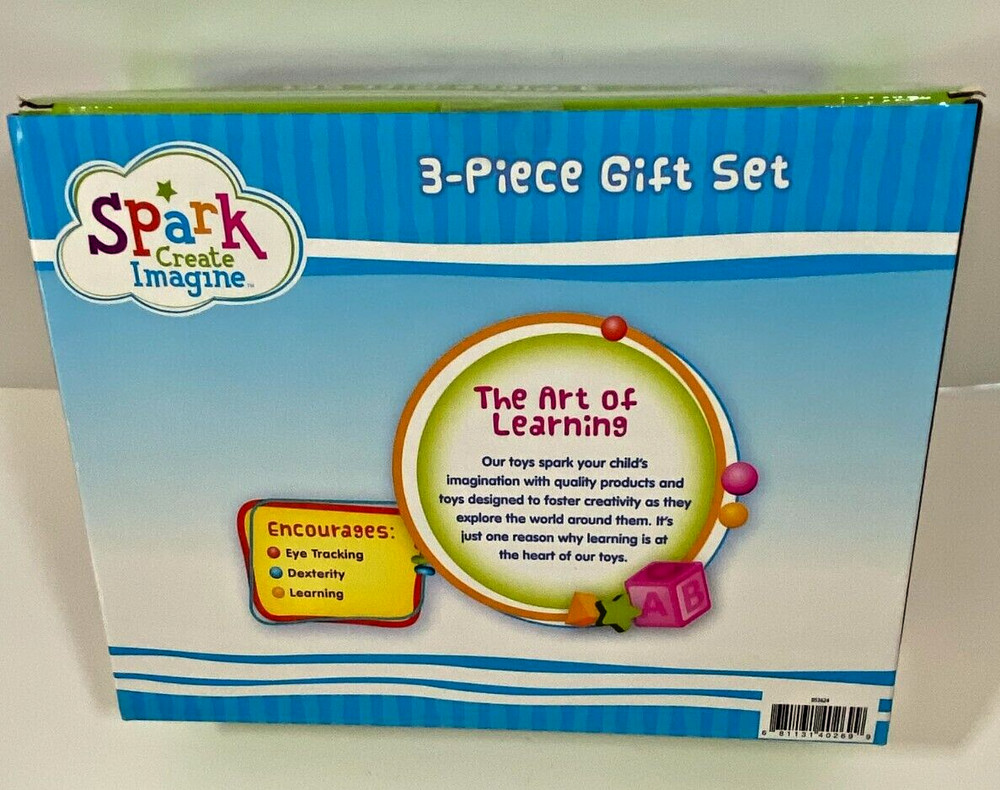 Spark Create Imagine 3-Piece Infant Gift Set Soft Bear Teether Mini Blanky - NIB