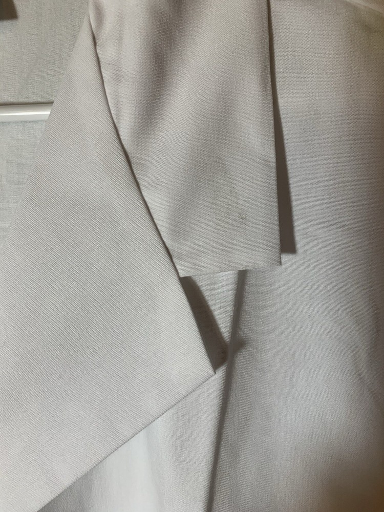 Crest Men's Basic White 42" Lab Coat Style 124 Button Front 3 Pockets Size XL