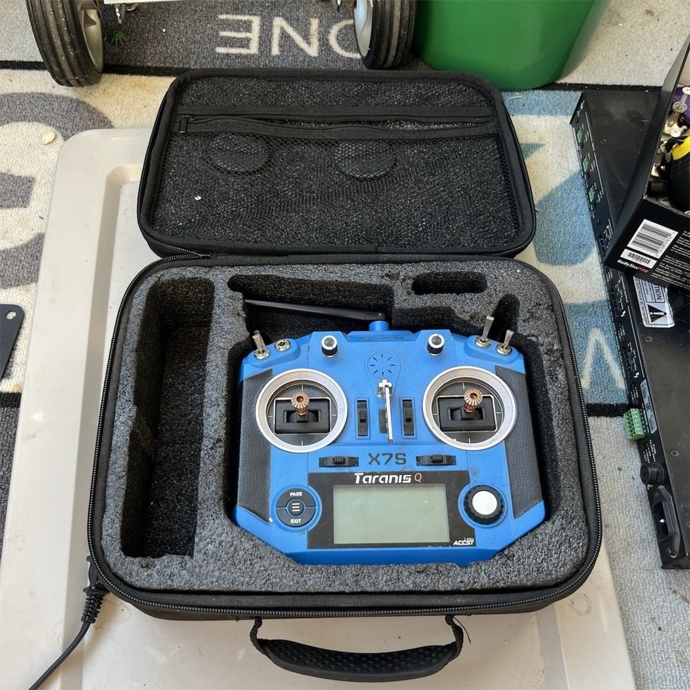 FrSky Taranis Q X7S Blue Console RC Transmitter with Carrying Case