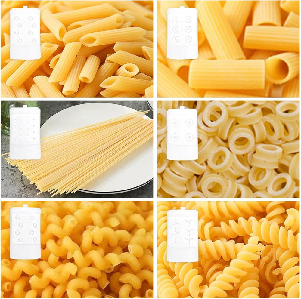 Pasta Maker Attachment for Kitchen Aid Stand Mixers with 6 Interchangeable Diffe