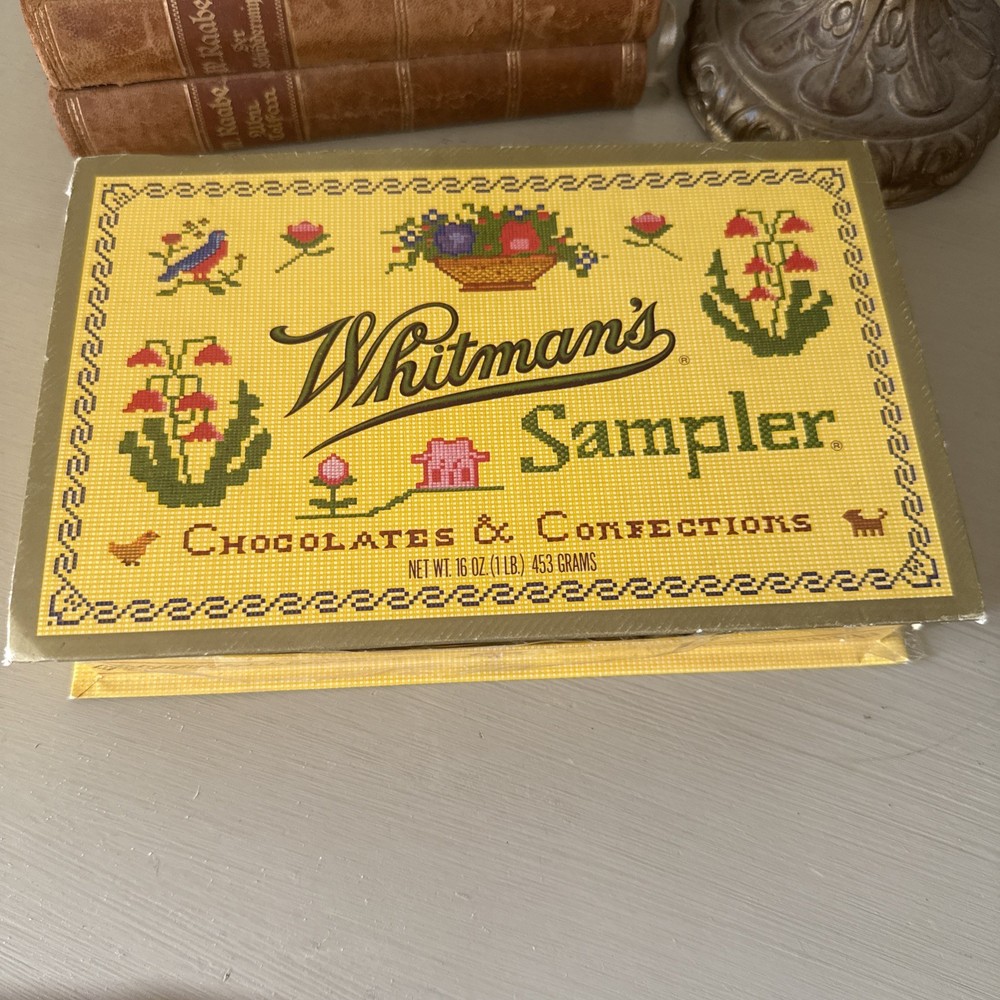 Whitman's Sampler Assorted Chocolates Empty Cardboard Box 16oz (1lb Size) Hinged