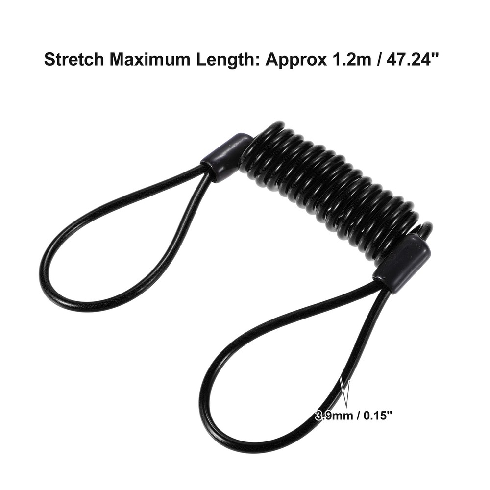 Disk Brake Lock Motorbike Alarm Disc Lock Security Reminder Cable Tool Black