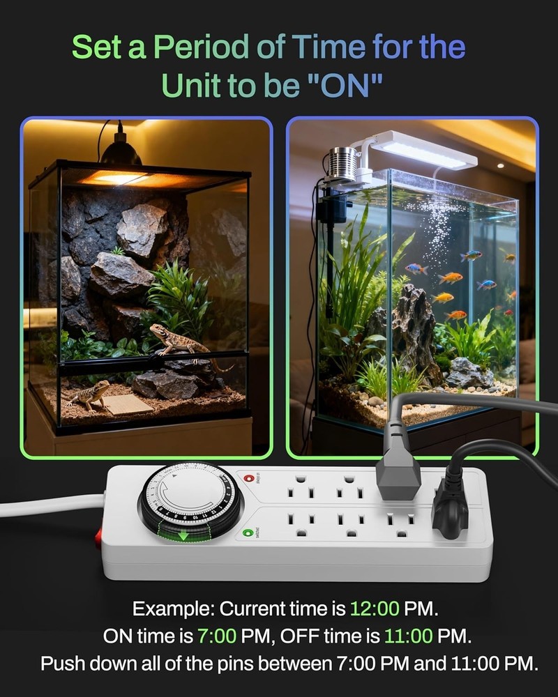 High Yield 8 Outlet Surge Protector / Timer 8 outlets (4-timer, 4-constant)