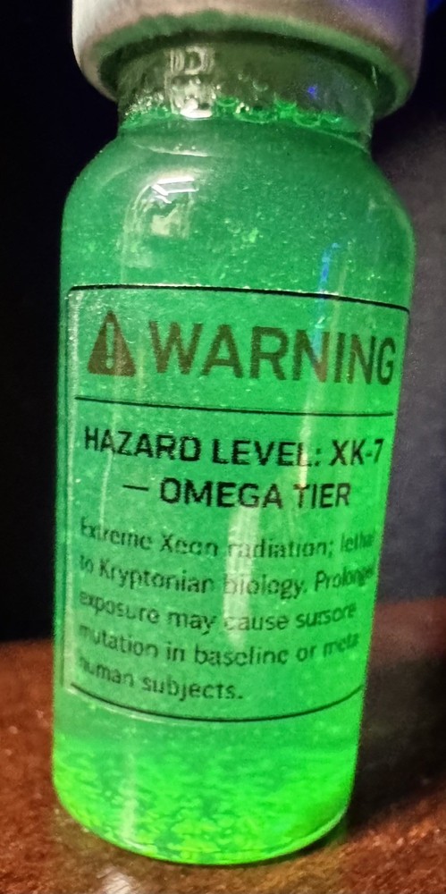 Glowing Liquid Kryptonite 10ml Prop vial by Wayne Enterprises