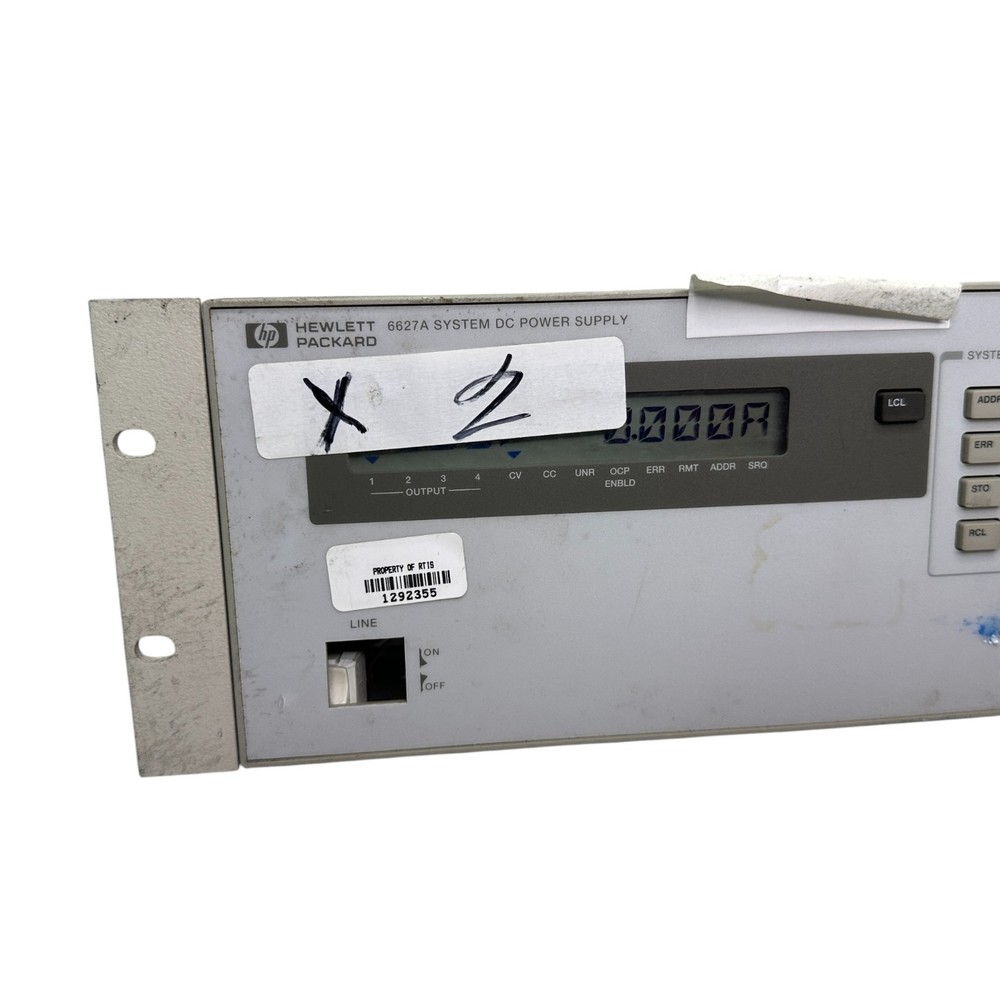 HP 6627A System DC Power Supply – Quad Output – Powers On – Rack Mount Lab Unit