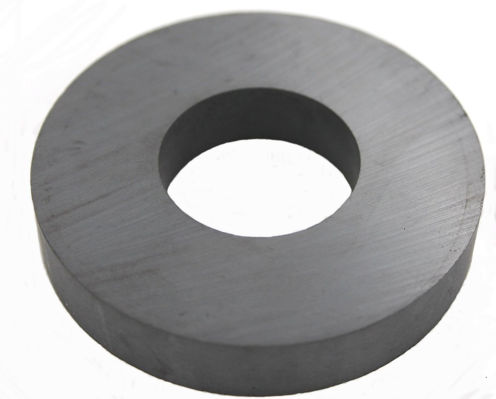Ferrite Ring Ceramic Type Magnet, Size  2¾" OD, 1¼" ID, ½" Thick - Lot of 2