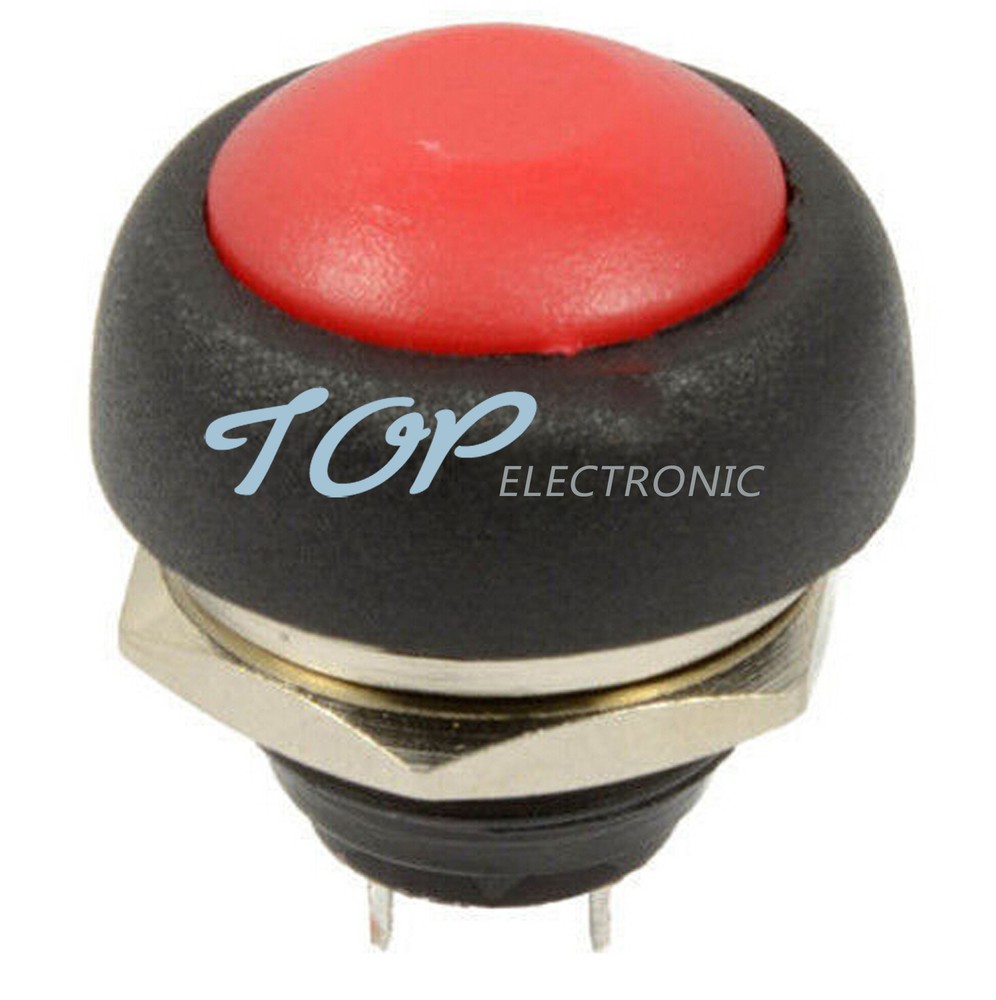 10PCS Red 12mm Waterproof Momentary ON/OFF Push Button Mini Round Switch