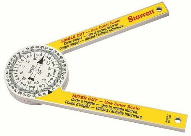 Starrett 505P-7 Plastic Miter Protractor - 7"