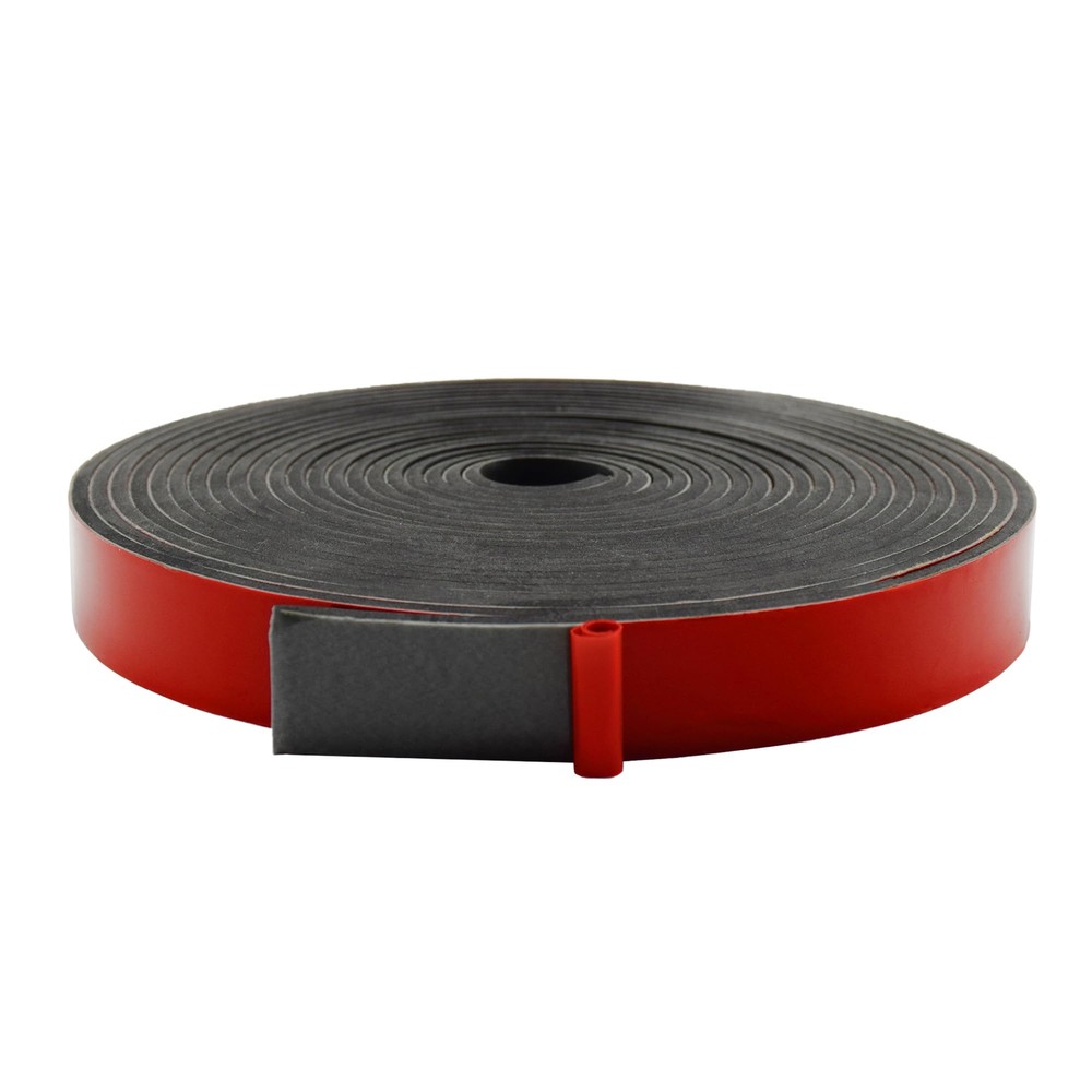 Solid Neoprene Rubber Strips with Adhesive Backing 1/8 .125" Thick x 1" Wide ...