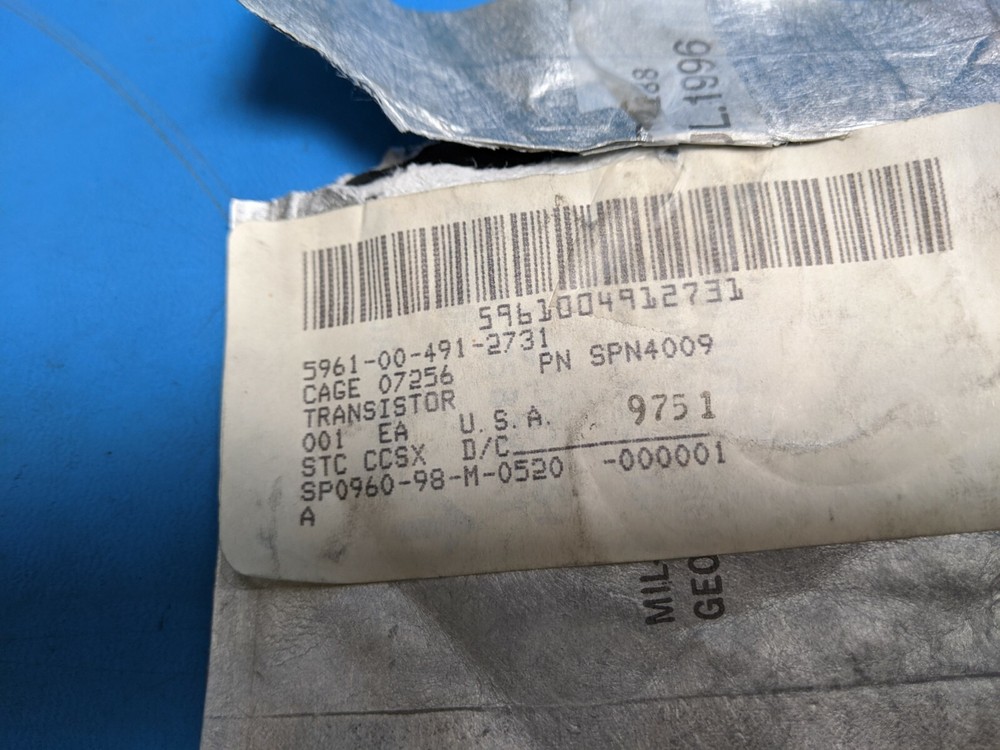 Transistor ,SPN4009 ,7118835-1 , SILICON TRANSISTOR CORP ( 1 PC )