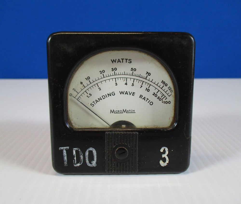 Vintage Panel Meter Watts Standing Wave Radio Micro Match