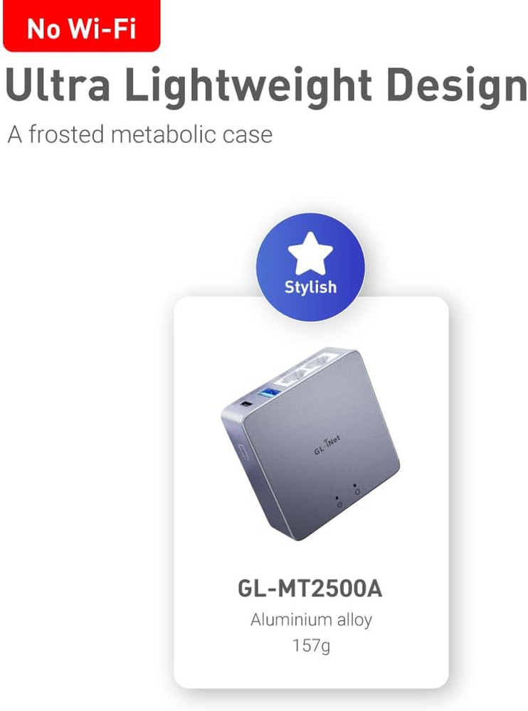 Mt2500A(Brume 2) Professional Mini VPN Security Gateway, Home Office Remote Work