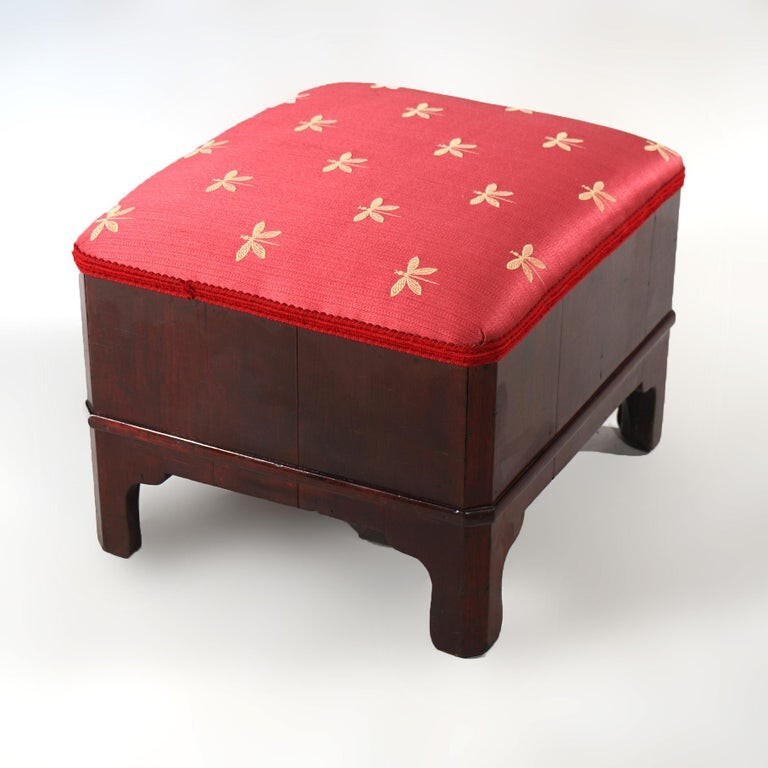 Classical American Empire Mahogany Stool C1840