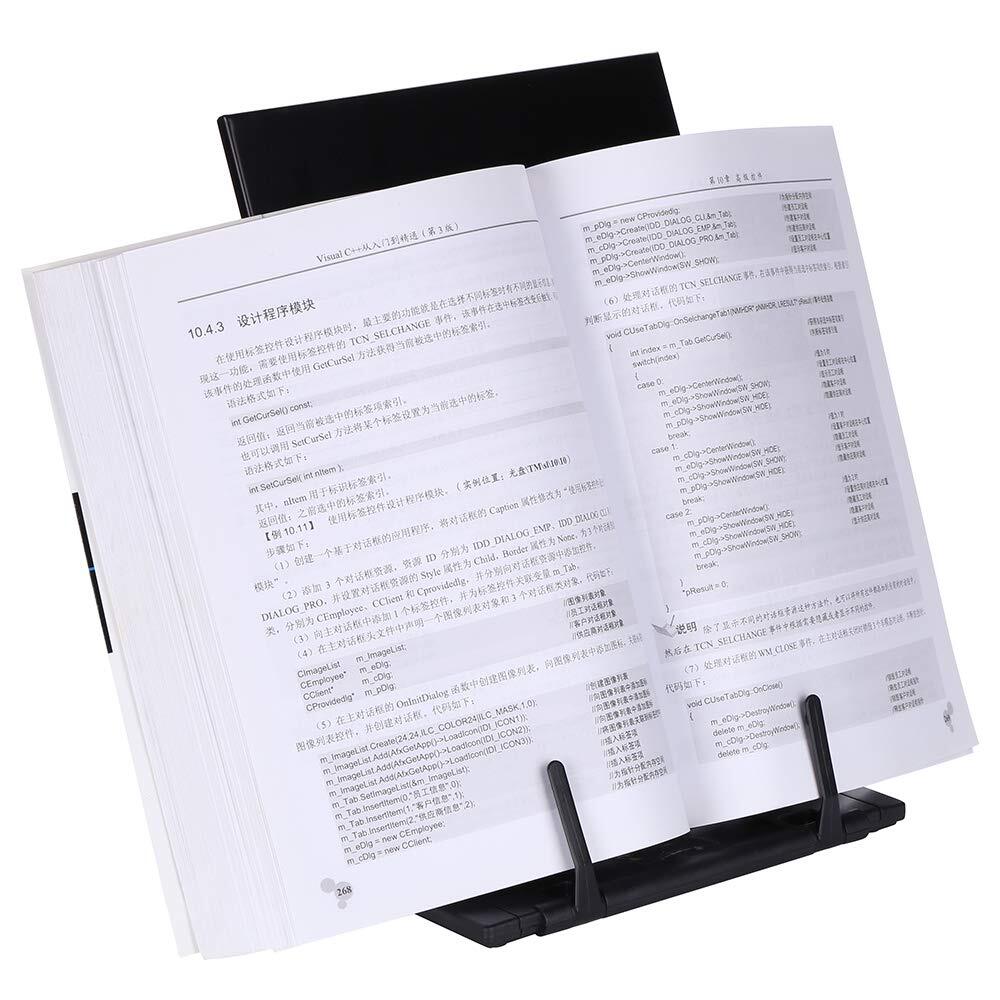 KLOUD CityBlack Metal Desktop Document Book Holder with 7 Adjustable Position...