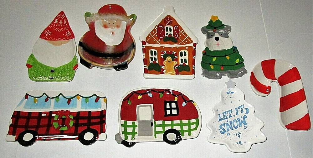 CHRISTMAS CERAMIC TIDBIT PLATE ASSORTMENT No 2   {Your Choice}