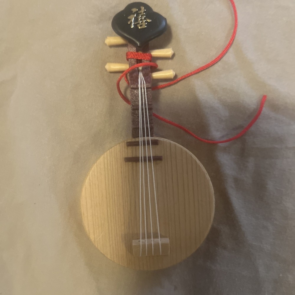 Vtg 4 Pc Miniature Chinese Classical Instrument Set