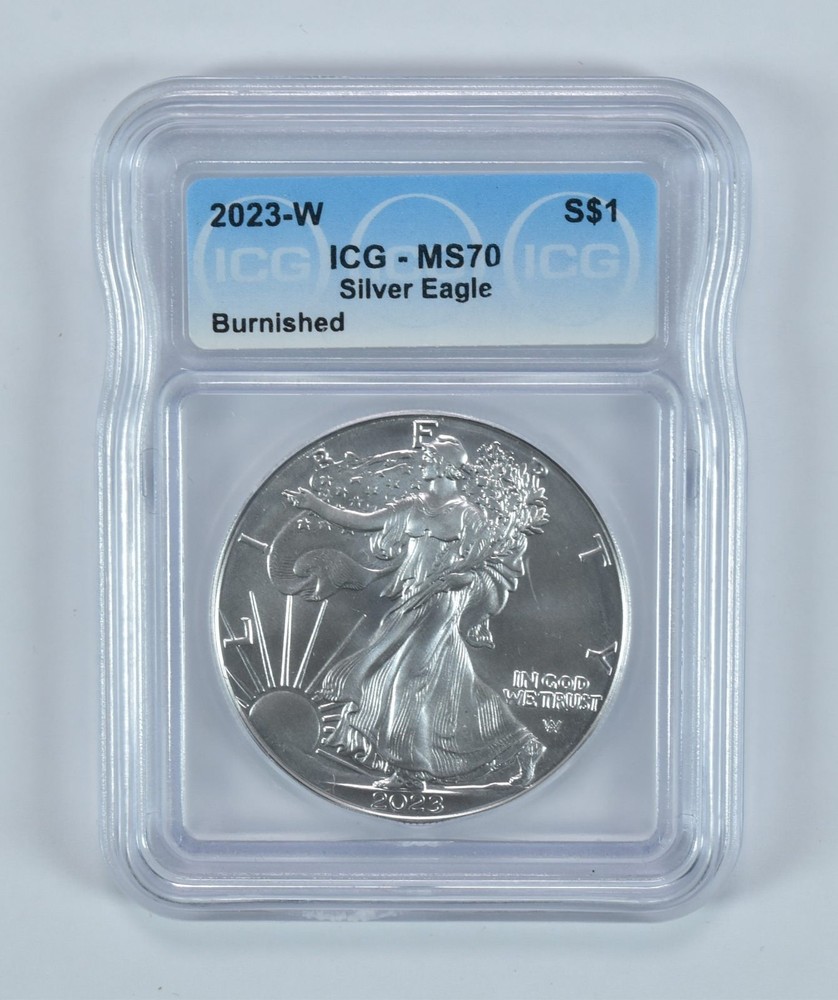 2023-W Burnished Silver Eagle MS70 ICG