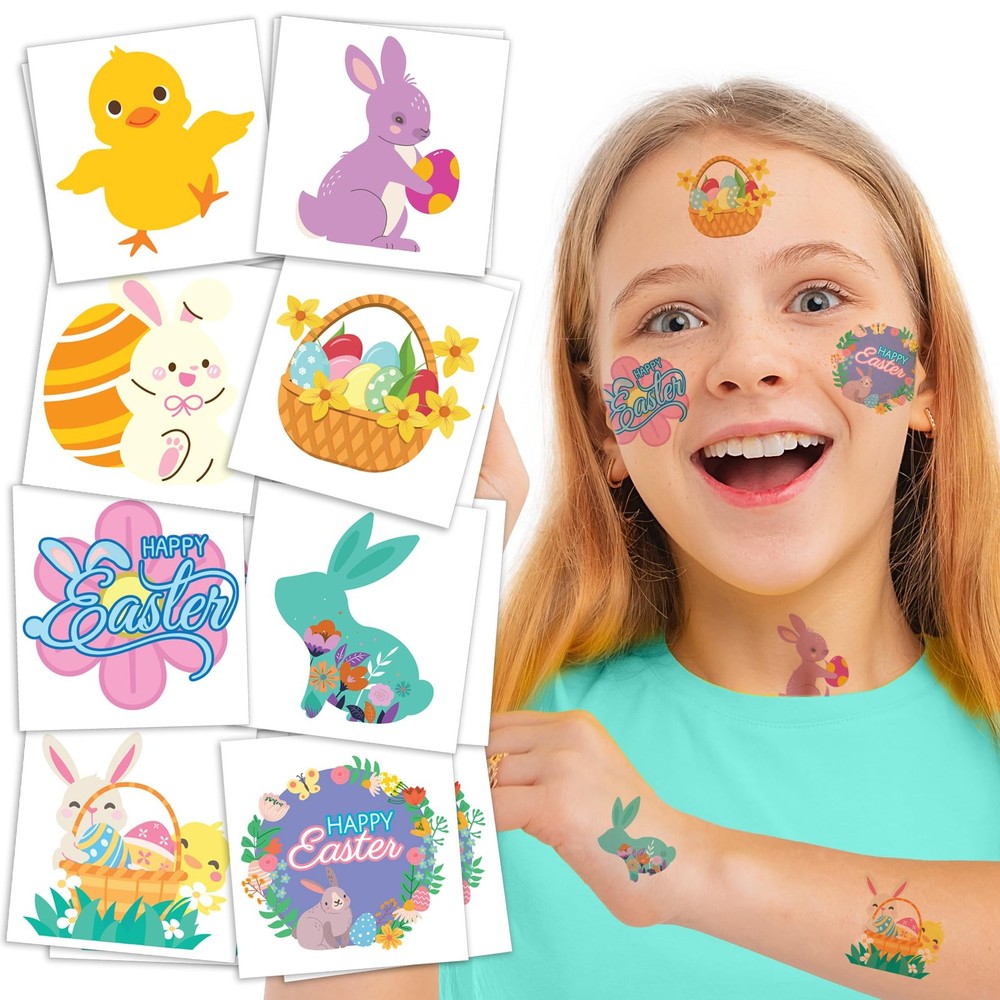 ArtCreativity 240 Pcs Easter Individual Temporary 240 Pieces, 240 Pack