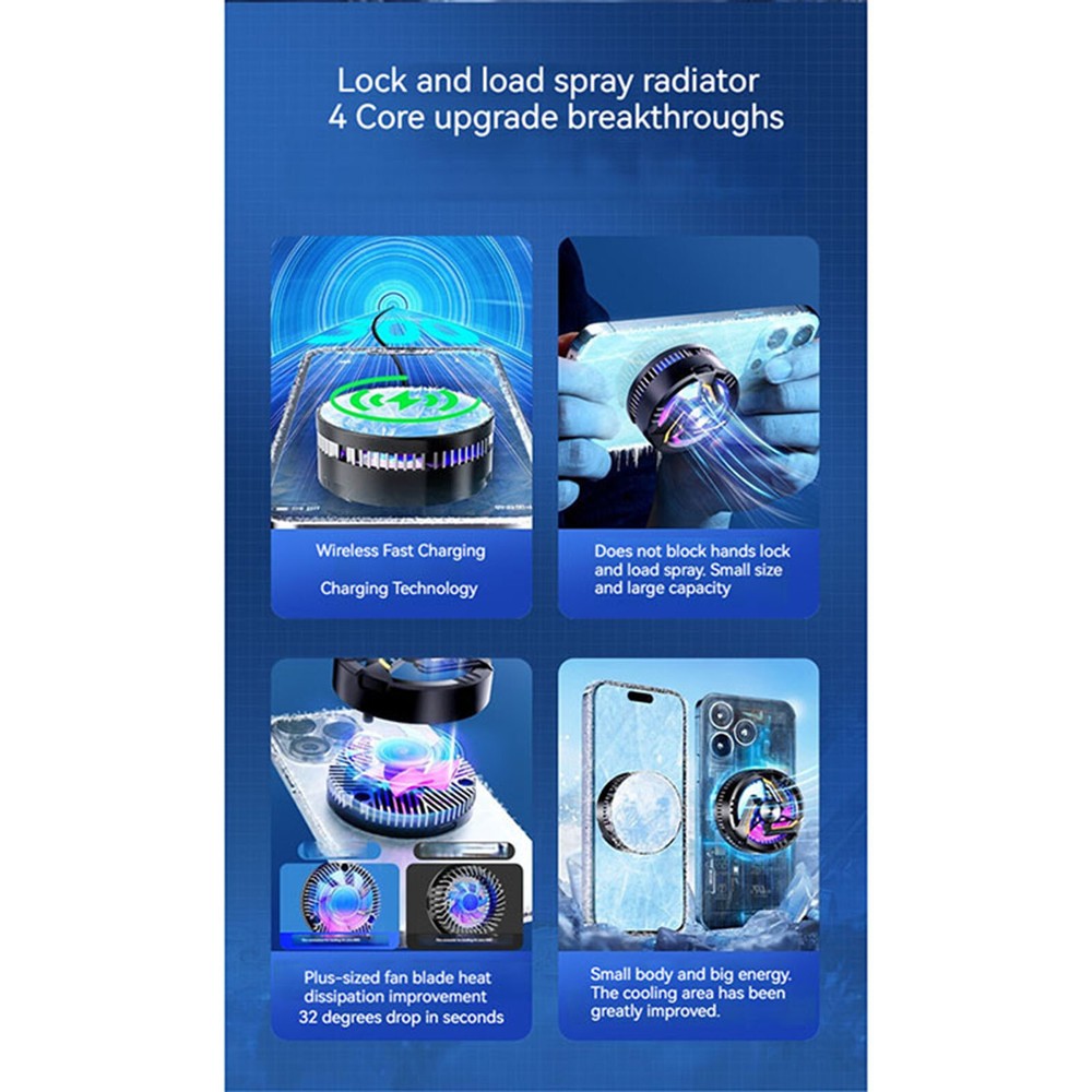 Universal Semiconductor Magnetic Two-speed Adjustable Cell Phone Cooler