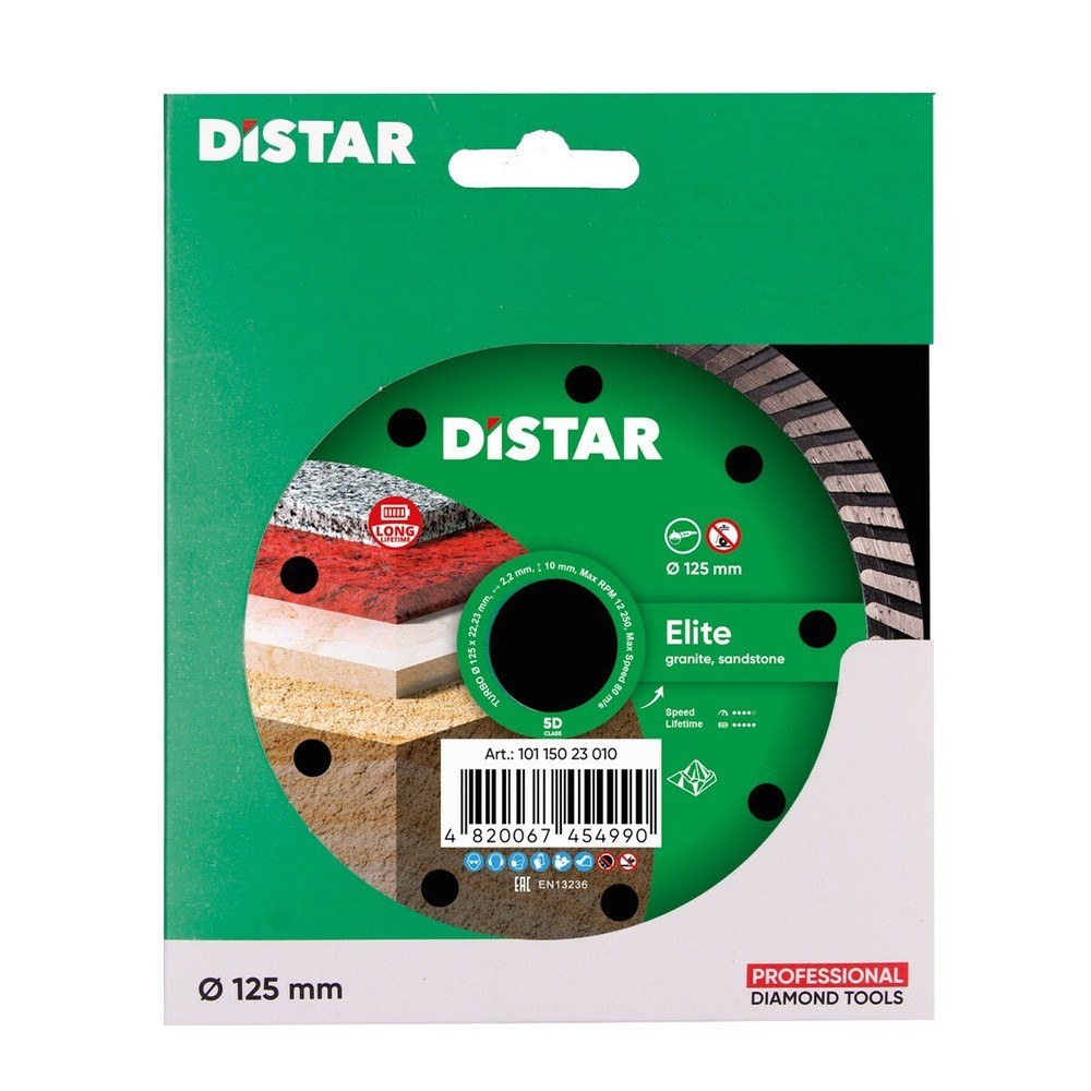 Diamond Cutting Disc TURBO 125 ELITE Granite, Marble