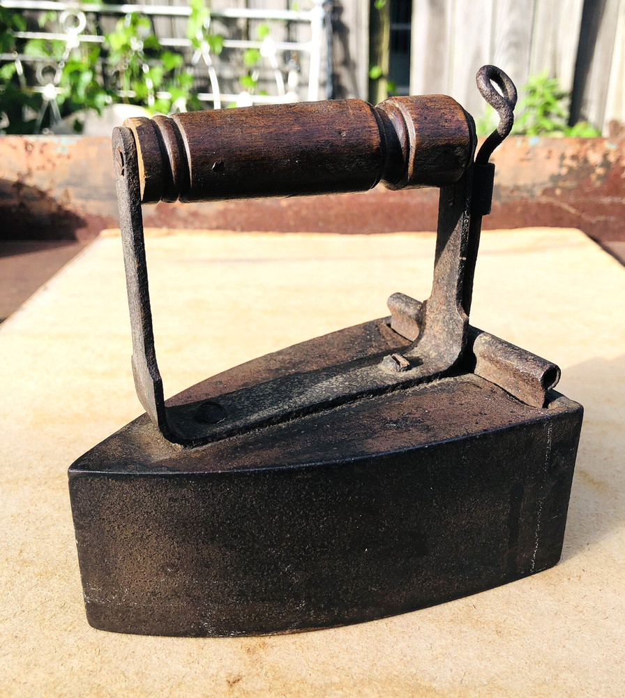 Rare Antique FLAT/SAD IRON with Insert