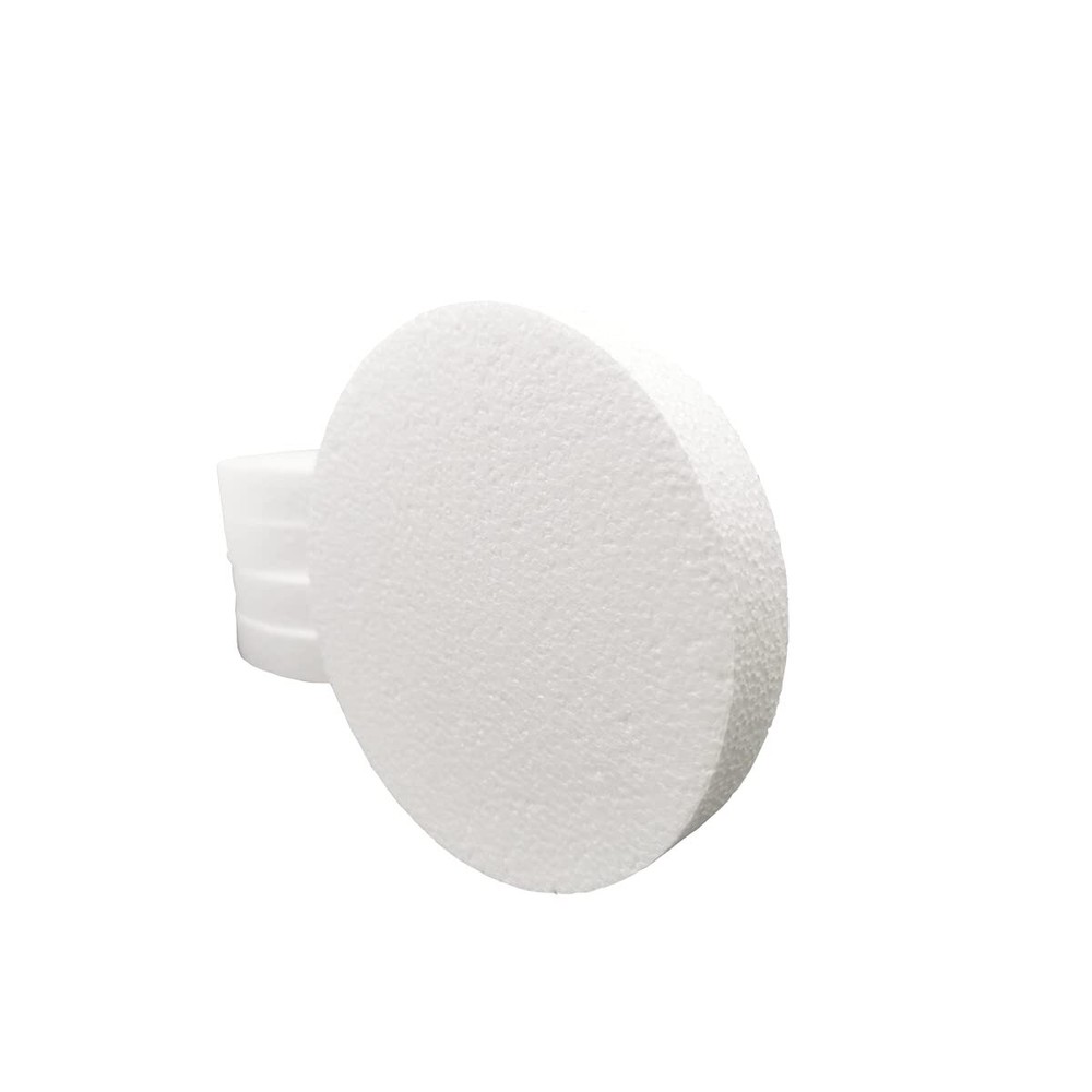 Polystyrene Foam Circles for Crafts 6 Inch 10-Pack 1" Thick White Discs