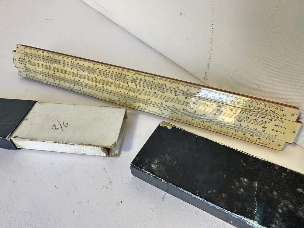 UNIQUE UNIVERSAL SLIDE RULE in ORIGINAL CASE DRAWING INSTRUMENT