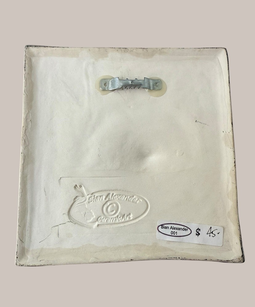 Studio Art Tile Nautical 3D Shell Signed Sian Alexander