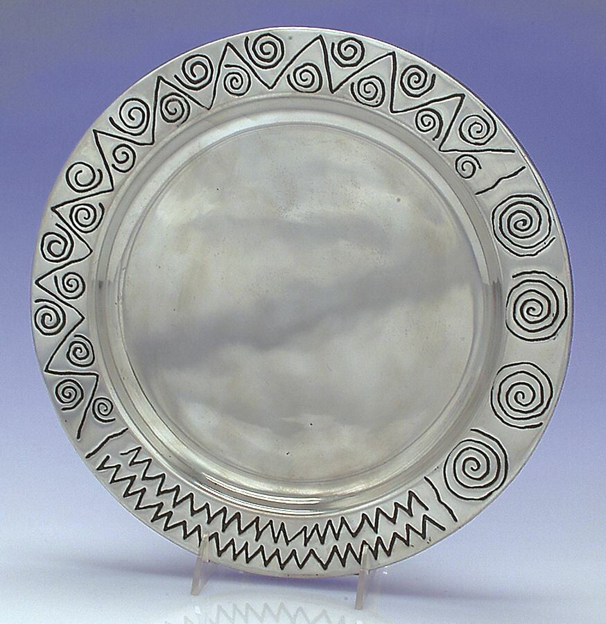 Wilton Armetale ® USA Reggae 12-1/4" Medium Round Serving Tray Platter ~ EUC