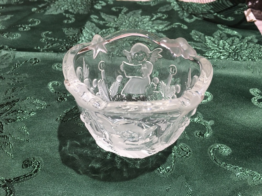 Christmas Theme Crystal Candy-Nut Dish