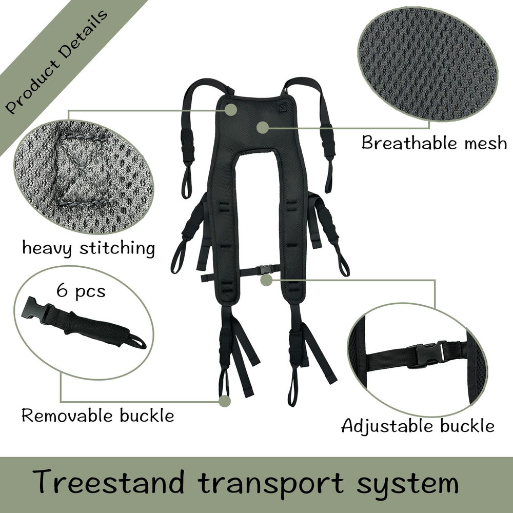 Tree Stand Backpack Straps Treestand Transport System Lightweight Universal Clim