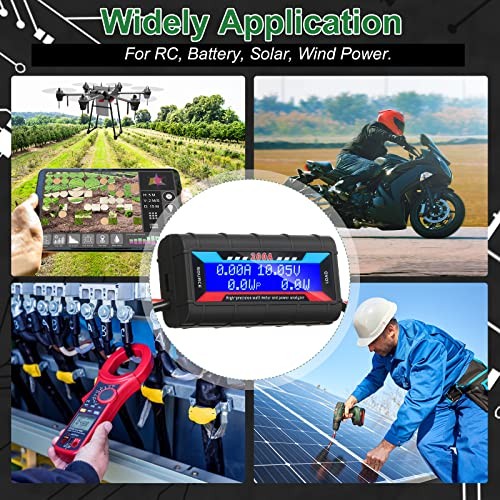 2 Pcs 200A High Precision Watt Meter Power Analyzer Battery 20000.0