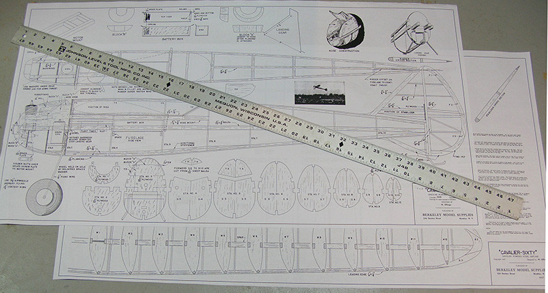 Model Airplane Plans (FF): Cavalier-Sixty 60" Class B by Ben Shereshaw, Berkeley