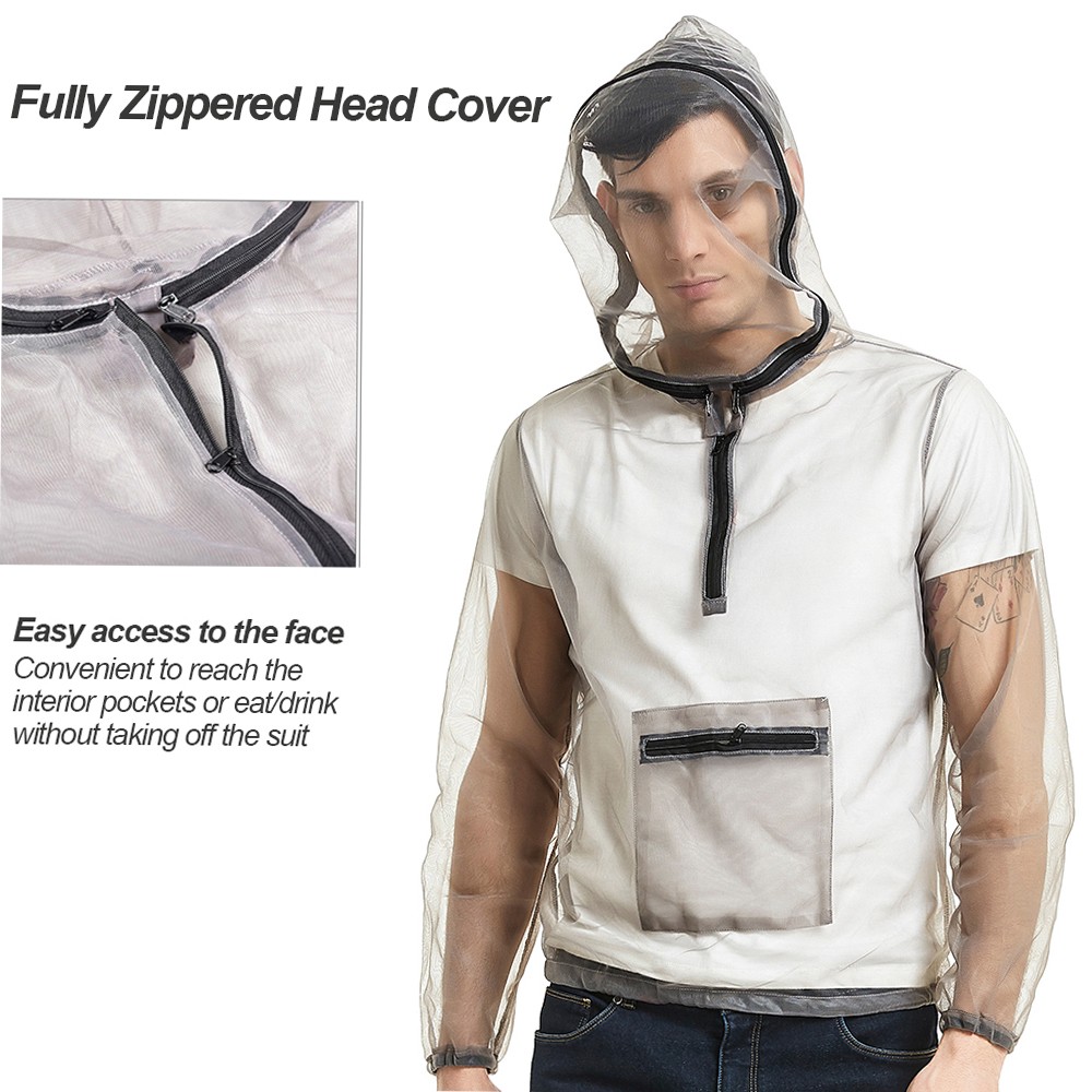 Mesh Hooded Bug -mosquito See Through E8G2
