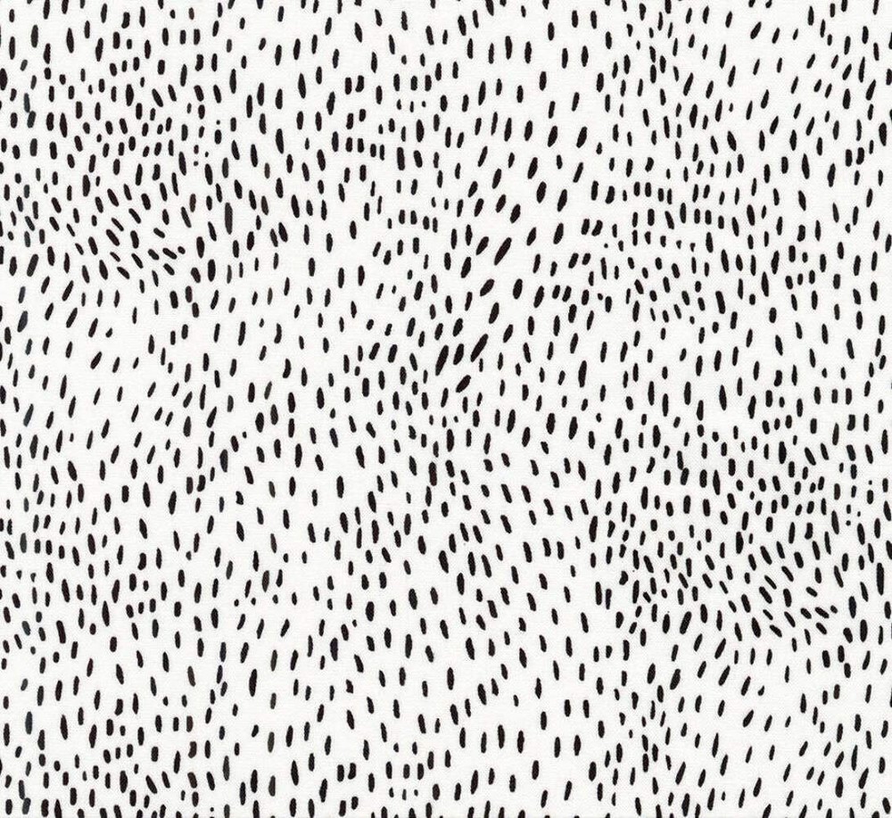 Hello Lucky Spots - White, sold in 1/2 yard increments