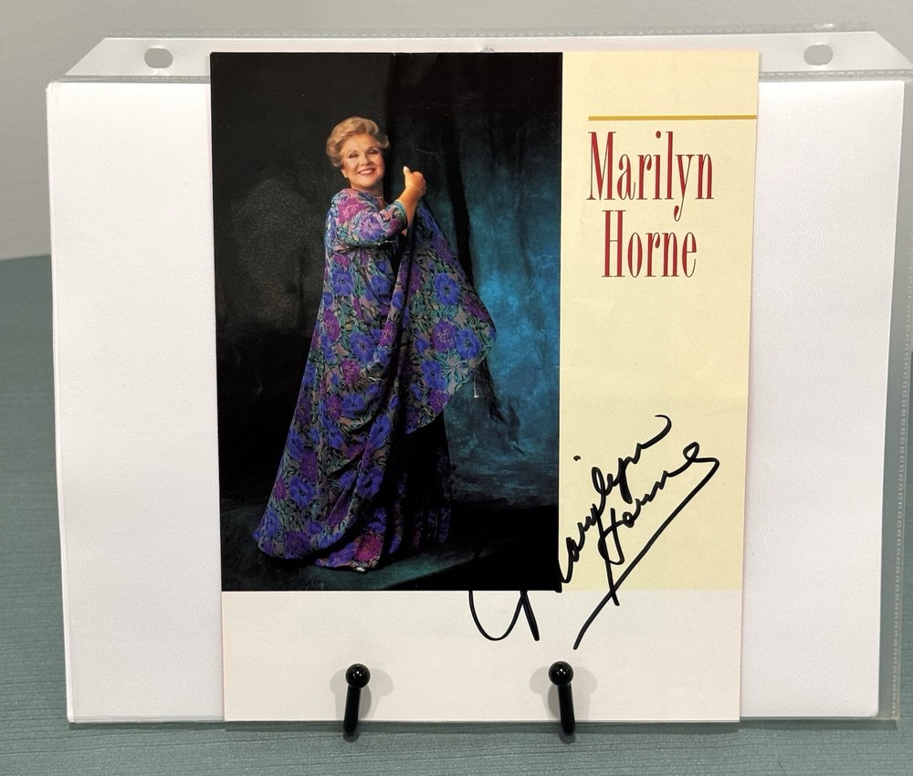Marilyn Horne Signed Page Opera Singer