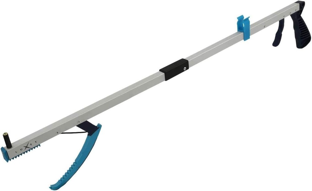 Reacher grabber tool with magnetic tip.