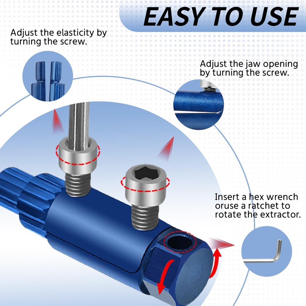 2PCS Broken Pipe Extractor Tool, Stripped Screw Extractor, Faucet Blue