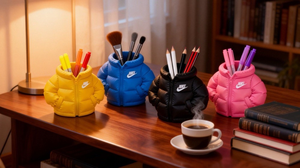 Puffer Jacket Pen Holder Pencil Cup Nike