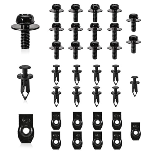 35PCS Black Clip Set for Automotive - Engine Splash Shield, Front Bumper,